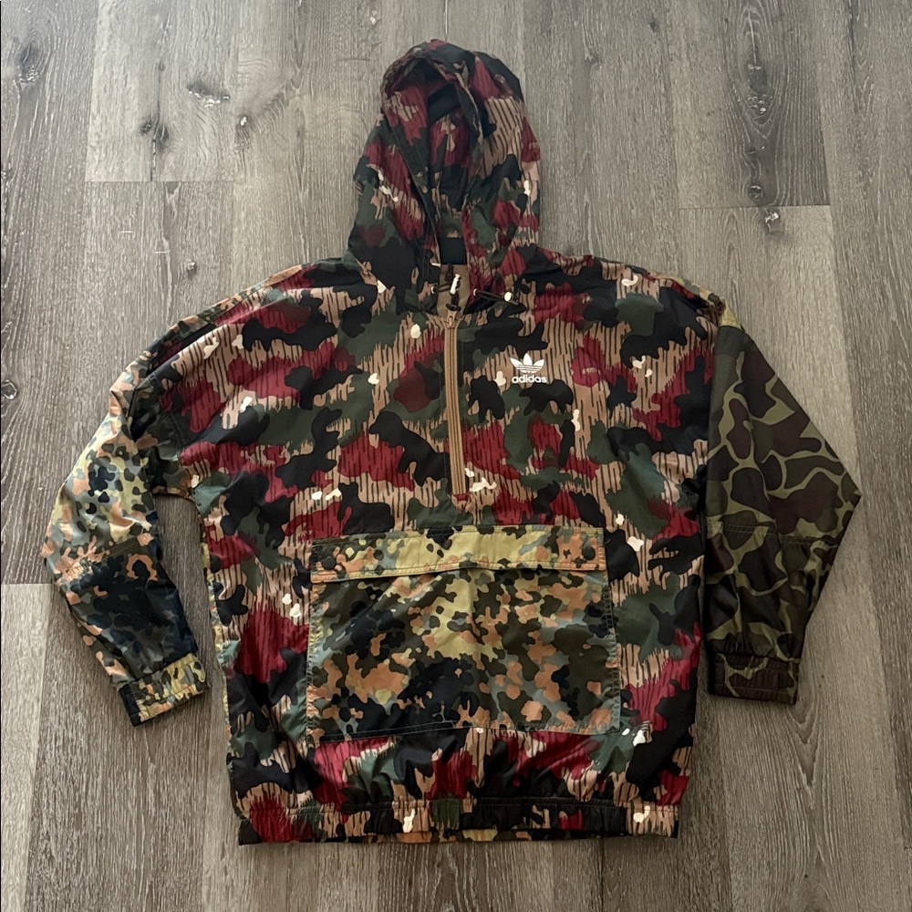 ADIDAS PHARRELL WILLIAMS HU HIKING CAMO WINDBREAKR, SIZE SMALL - Picture 6 of 12